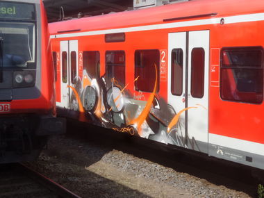 Graffiti Train - Photo by UnderColor - koblenz, zug, hbf