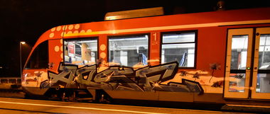 Graffiti Train - Photo by UnderColor - Kiel, flensburg, razor
