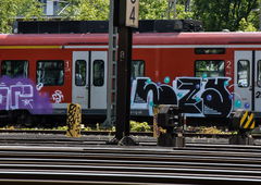 Graffiti Train - Photo by UnderColor - hannover, graffiti, train
