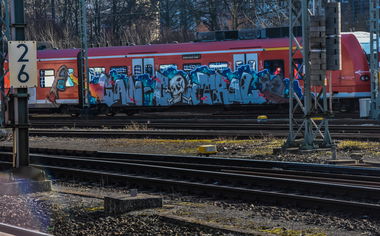 Graffiti Train - Photo by UnderColor - hannover, graffiti, train