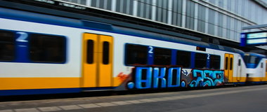 Graffiti Wall - Photo by UnderColor - graffiti, train, nl