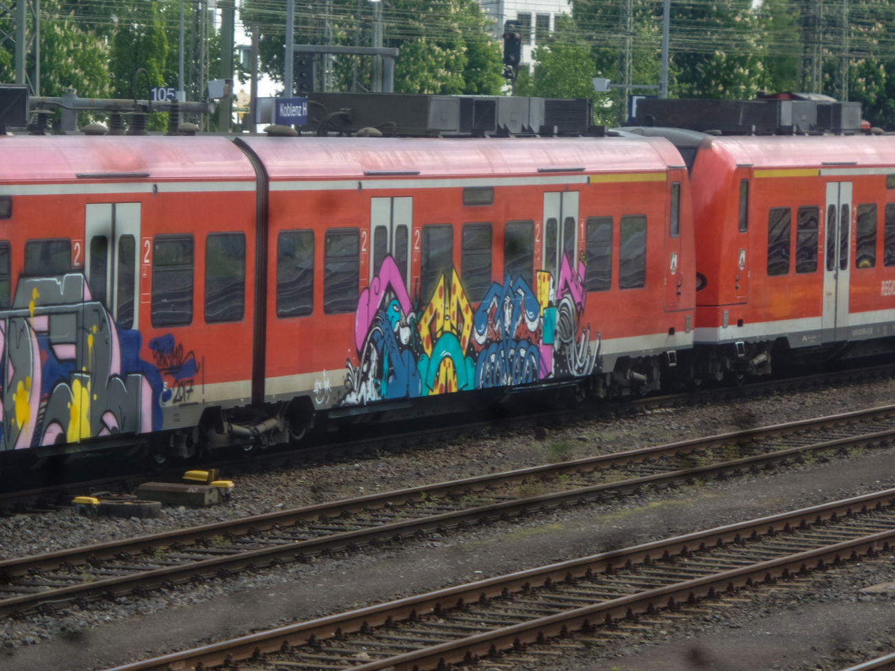 Graffiti Train - Photo by UnderColor - koblenz, hessen, graffiti