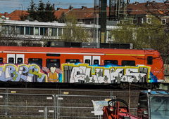 Graffiti Train - Photo by UnderColor - hannover, graffiiti, strain