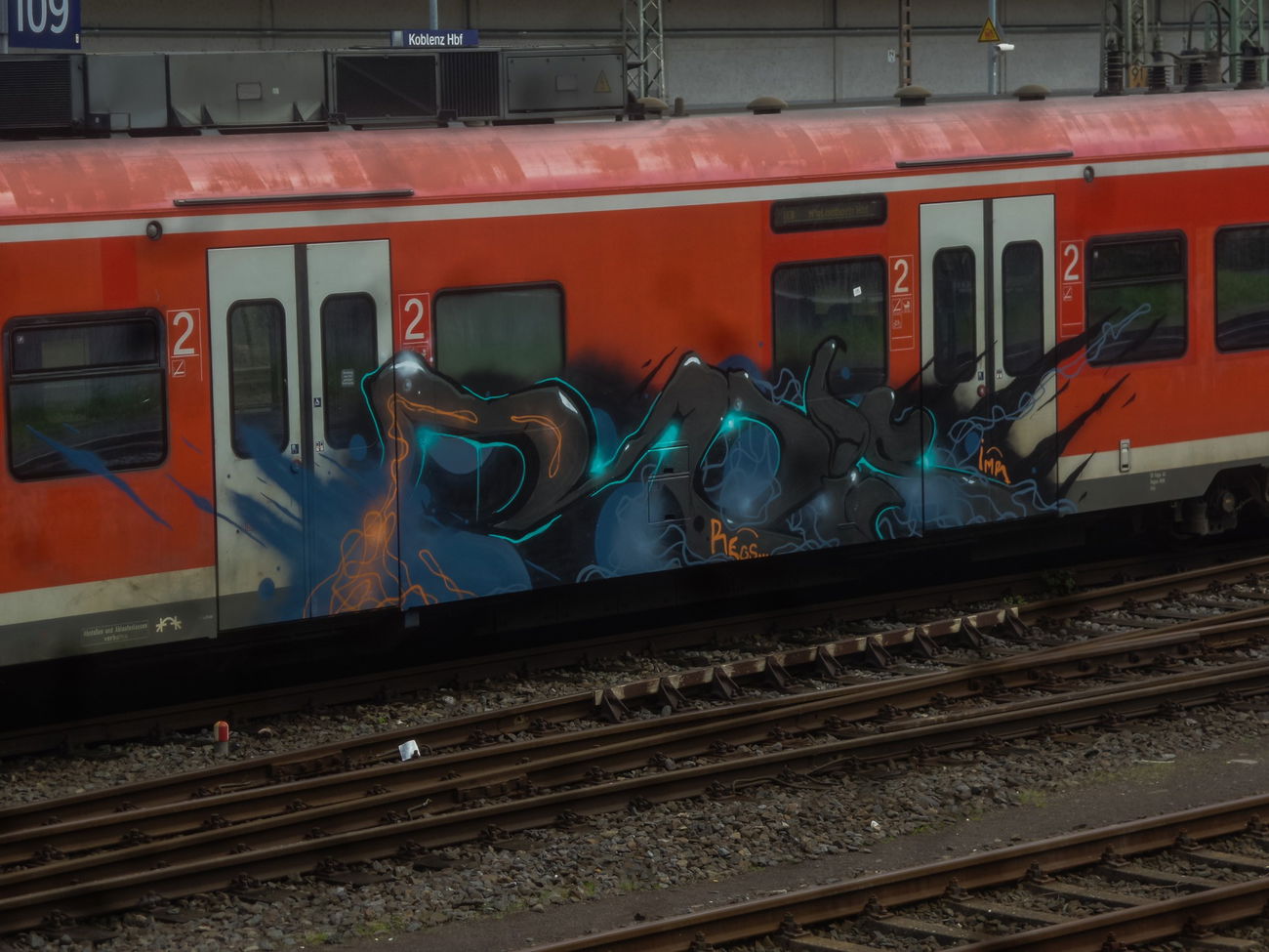 Graffiti Train - Photo by UnderColor - koblenz, hessen, graffiti