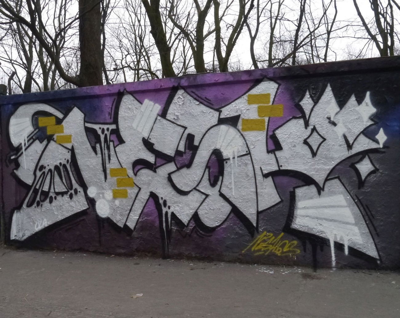 Graffiti Wall in Warsaw - Photo by Unicats - unicats, nesh63 (2015)