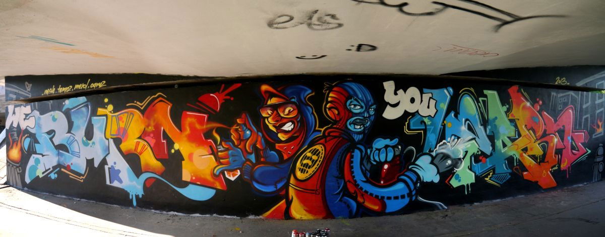 Graffiti Wall in Warsaw - Photo by Unicats - unicats, tempz, nesh63 (2013)