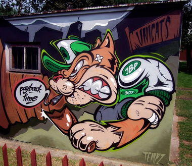 Graffiti Wall in Piaseczno - Photo by Unicats - unicats, tempz (2014)