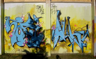 Graffiti Wall in Lübbenau - Photo by Unschuldsbeweis - schnelleseisen, dönergabsauch, undgutbier (2013)