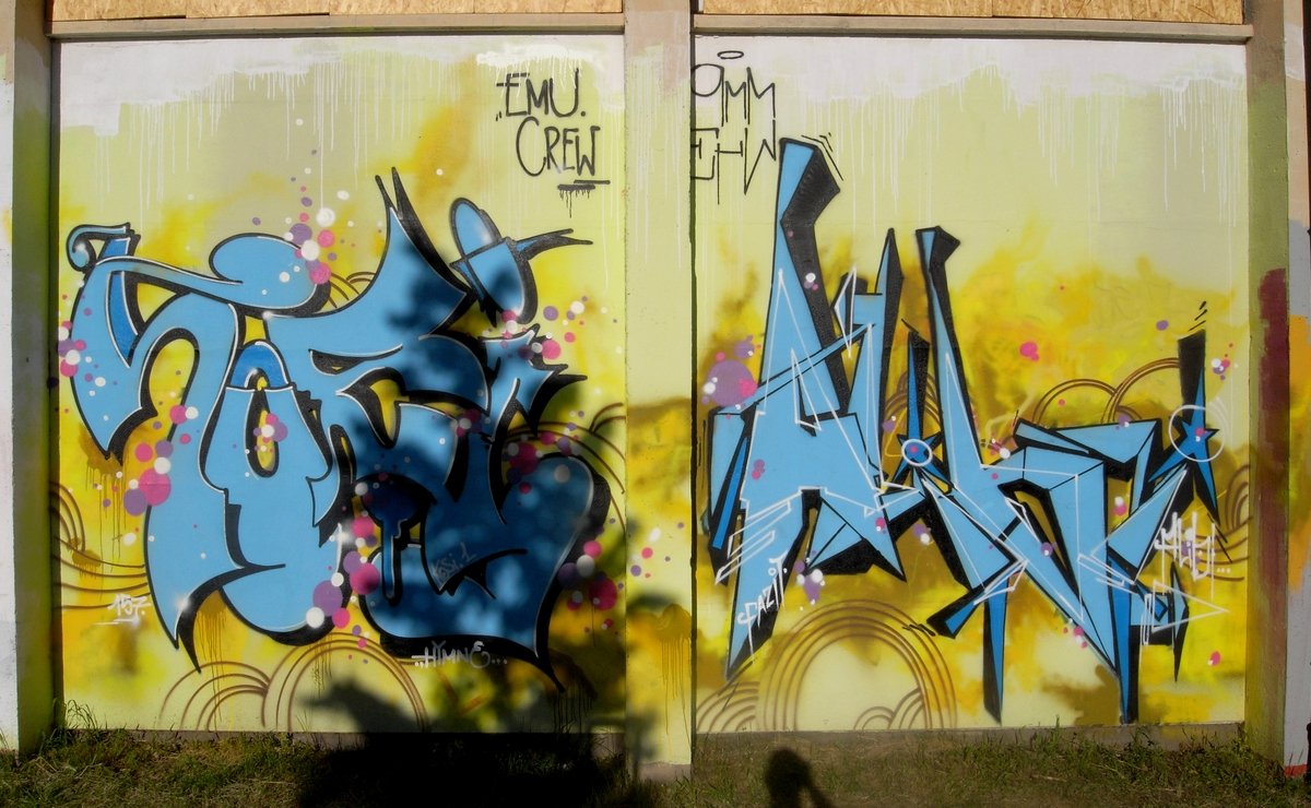 Graffiti Wall in Lübbenau - Photo by Unschuldsbeweis - schnelleseisen, dönergabsauch, undgutbier (2013)