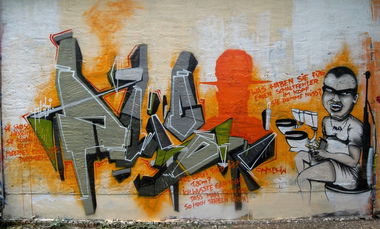 Graffiti Wall in Luckau - Photo by Unschuldsbeweis - private, paula, schneewittchen (2013)