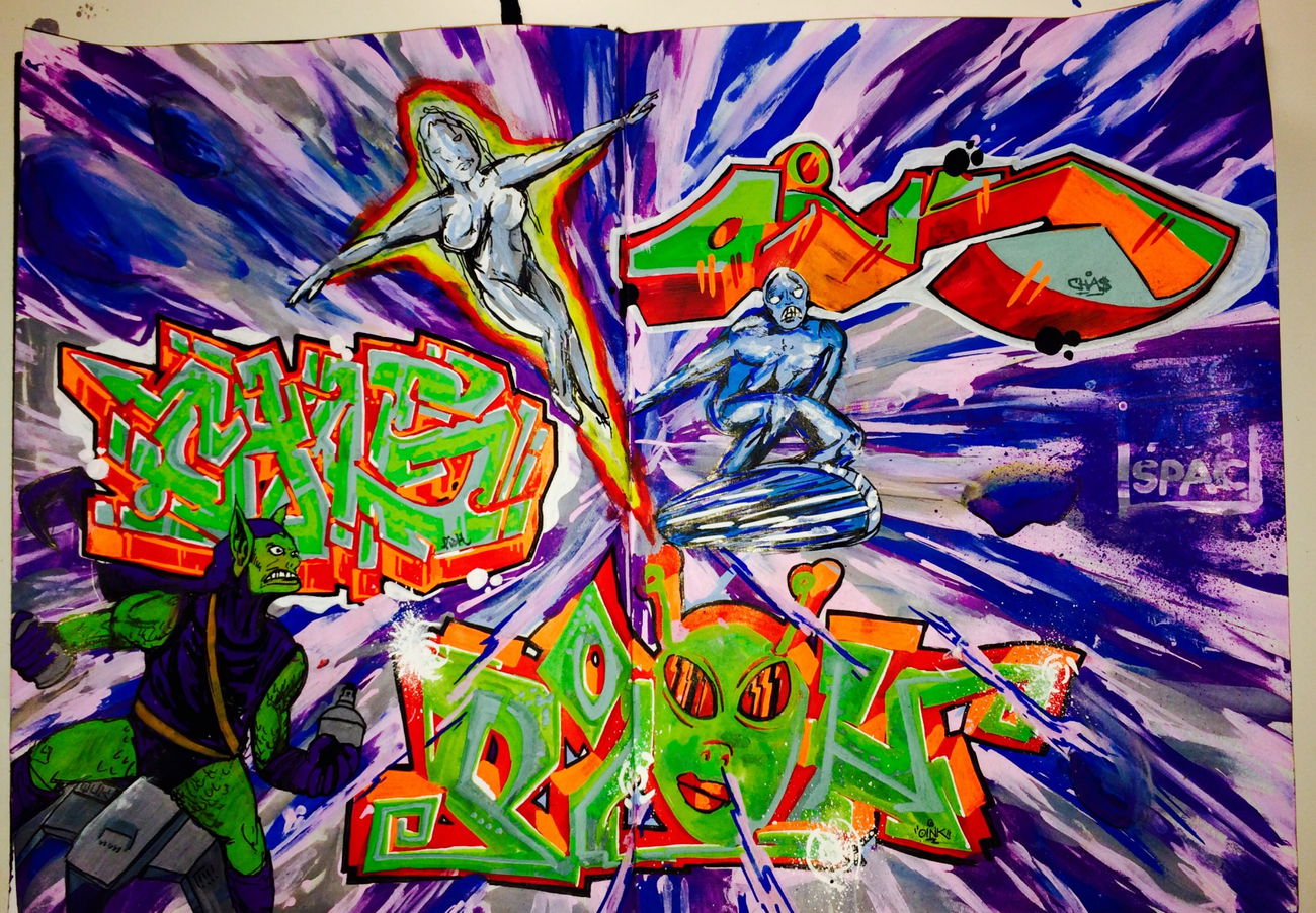 Graffiti Sketch - Photo by User28 - Pioh, chas, oink (2016)