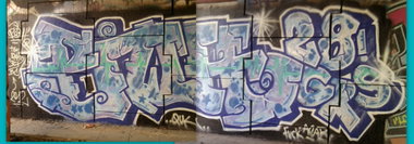 Graffiti Wall in Berlin - Photo by User28 - PIOH, 28, GRS (2012)