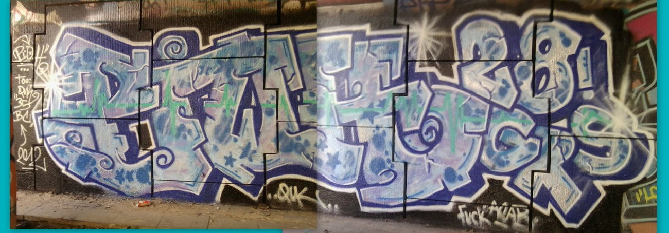 Graffiti Wall in Berlin - Photo by User28 - PIOH, 28, GRS (2012)