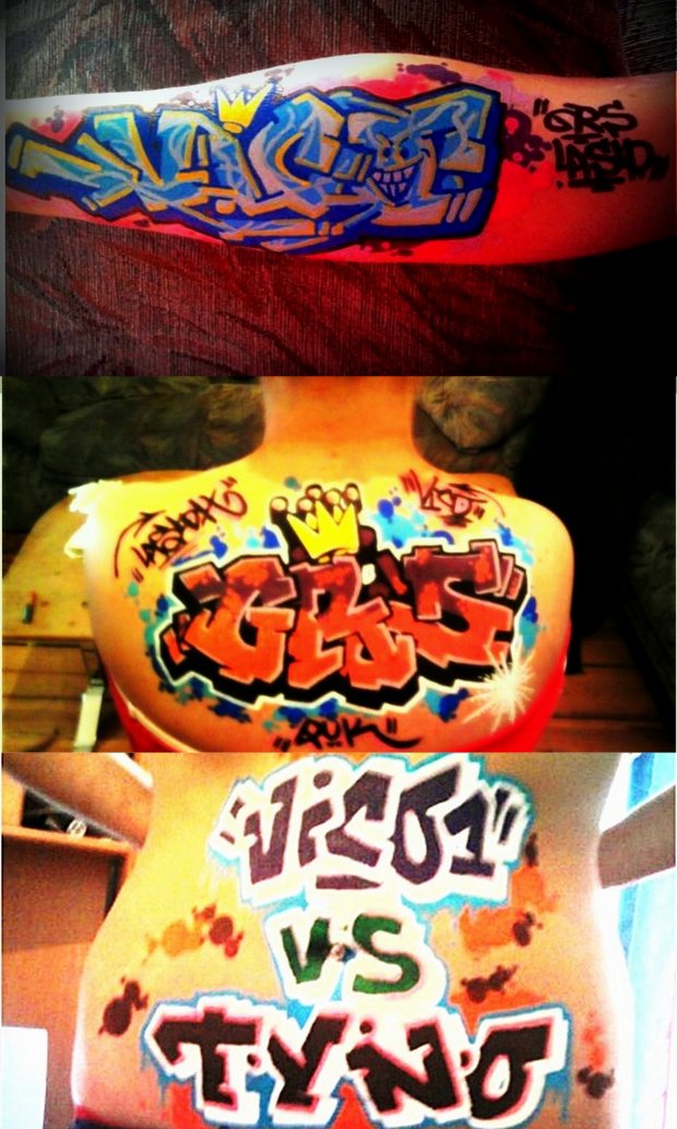 Graffiti Artwork in Berlin - Photo by User28 - tyno, vico, grs (2011)