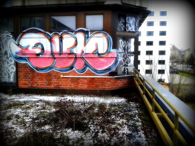 Graffiti Wall - Photo by User28 - QUK, KNS, DCK (2013)