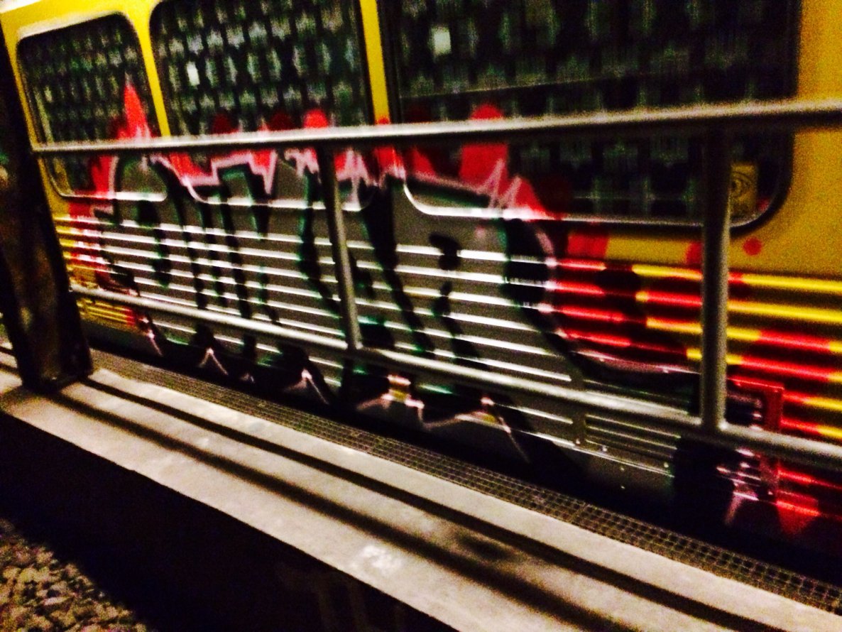 Graffiti Train - Photo by User28 - QUK, kar (2014)