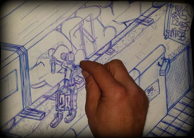 Graffiti Sketch - Photo by User28 - QUK, GRS, 28ERS (2014)