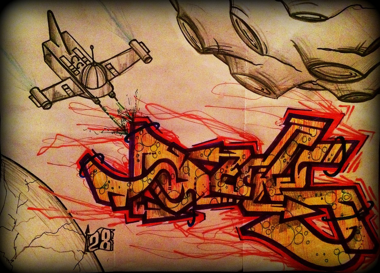 Graffiti Sketch - Photo by User28 - QUK, 28 (2014)
