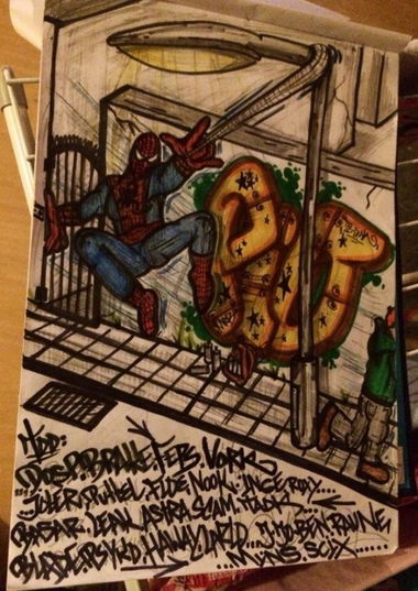 Graffiti Sketch - Photo by User28 - Pioh, vork, feps (2014)