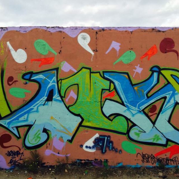 Graffiti Wall - Photo by User28 - QUK, Stäg, zener (2014)