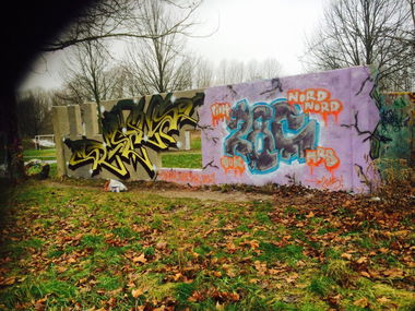Graffiti Wall in Berlin - Photo by User28 - QUK, 28, Nord (2015)