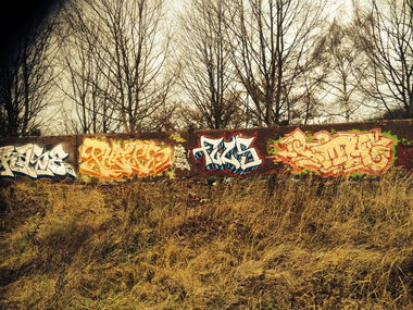 Graffiti Wall in Berlin - Photo by User28 - Pioh, Pheps, fuls (2014)