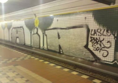 Graffiti Wall in Berlin - Photo by User28 - Air, Lazlo, pork (2010)