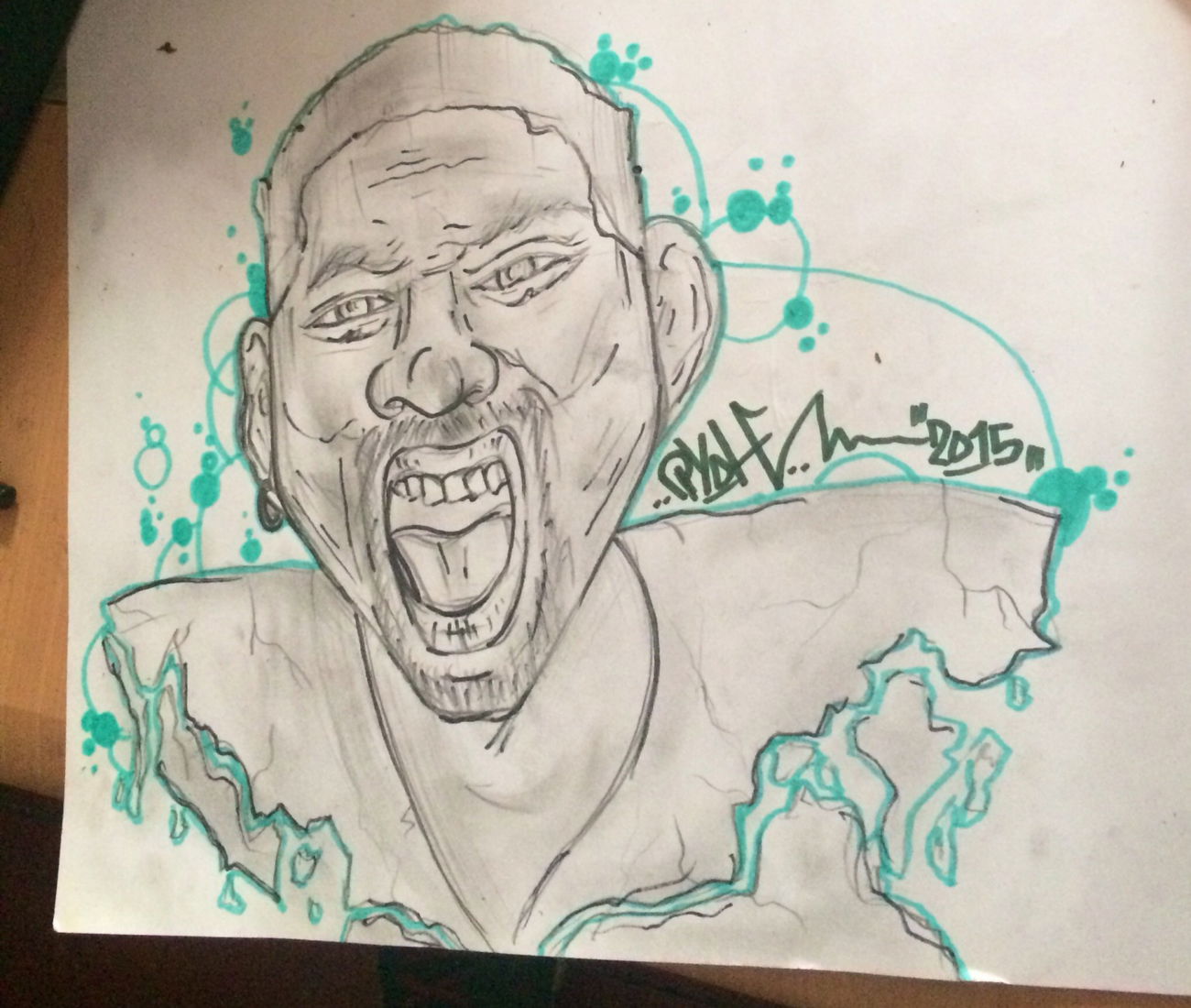 Graffiti Sketch in Berlin - Photo by User28 - Pyoh (2015)