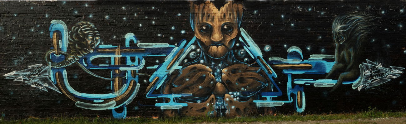 Graffiti Wall - Photo by Utopia - Utopia, Droid, Milan (2015)