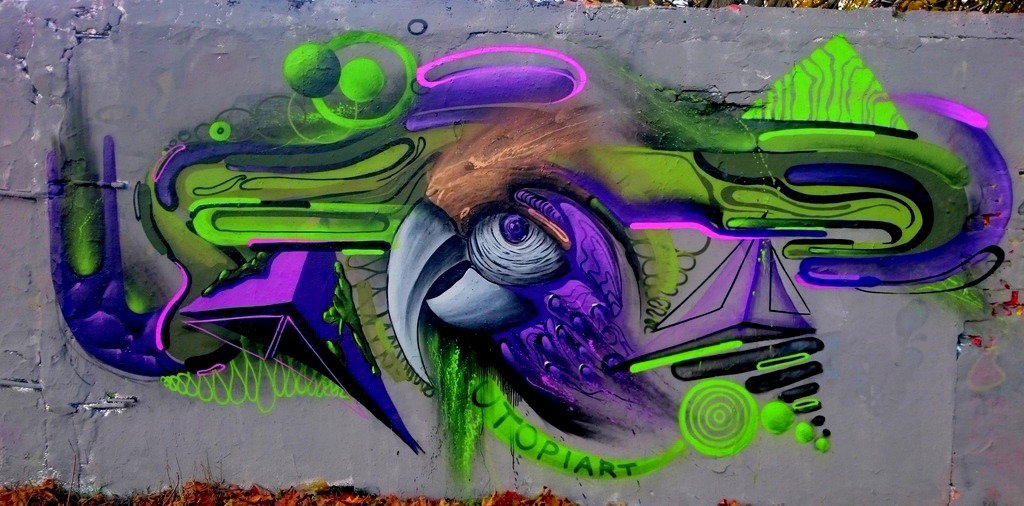 Graffiti Wall - Photo by Utopia - Utopia, Parrot, PsychedelicGraffiti (2015)