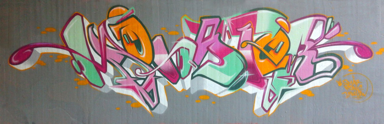 Graffiti Wall in Wiesbaden - Photo by VMcrew - VM, monster (2012)