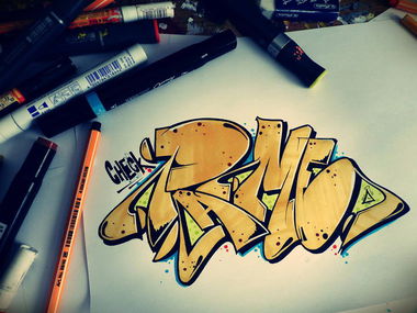 Graffiti Sketch - Photo by VMcrew - VM, VLD, Leipzig (2014)