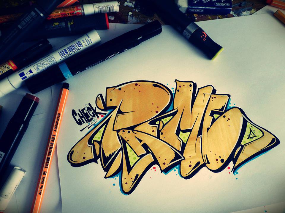 Graffiti Sketch - Photo by VMcrew - VM, VLD, Leipzig (2014)