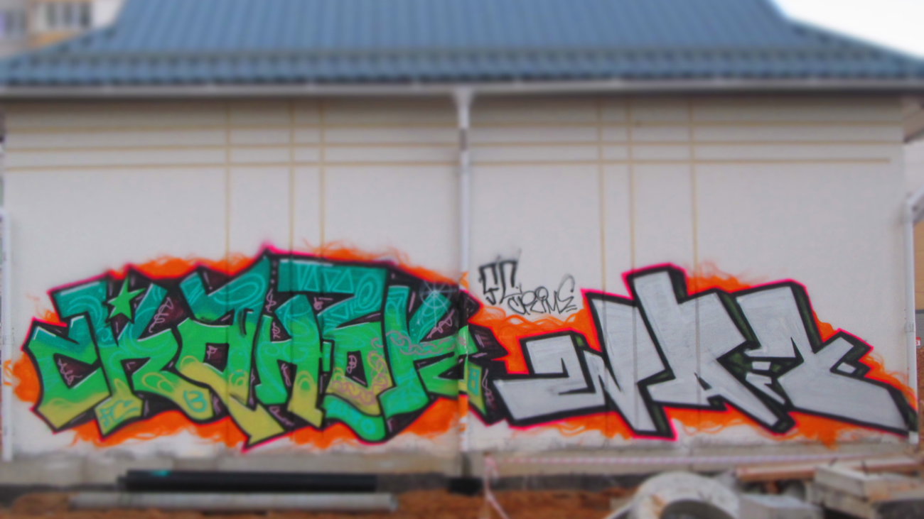 Graffiti Wall in Belarus - Photo by VOID777 - skank, wait, fc (2011)
