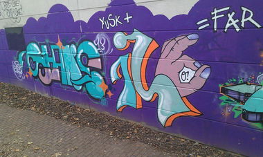 Graffiti Wall - Photo by VOLKERPUTT - yusk, ilo, shane (esse)