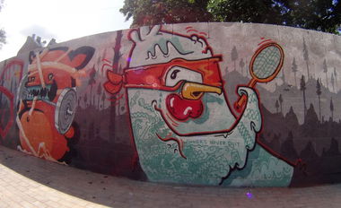 Graffiti Wall in Riga - Photo by VOUR - Tattoo, Vour, Kiwie (2014)