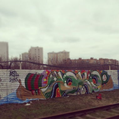 Graffiti Wall in Moscow - Photo by VaMel - Lokomotiv, Moscow, Loka (2013)