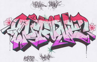 Graffiti Sketch in Zaporizhia - Photo by Vadick_KAUS