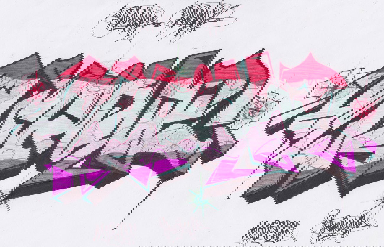 Graffiti Sketch in Zaporizhia - Photo by Vadick_KAUS