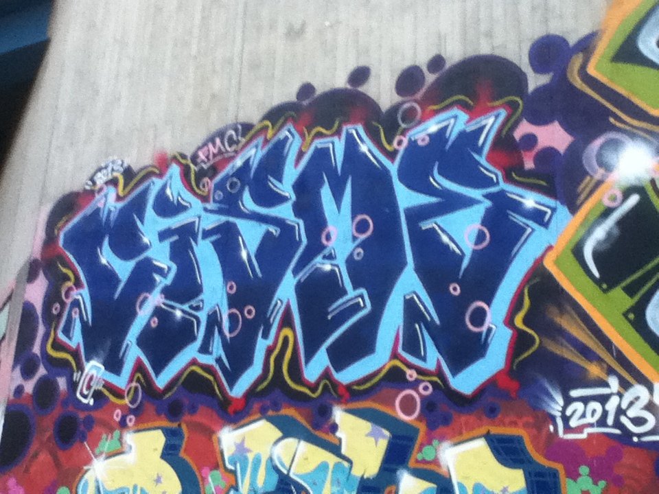 Graffiti Wall in Pulheim - Photo by Varea - Cisme, Hall, Fame (2013)