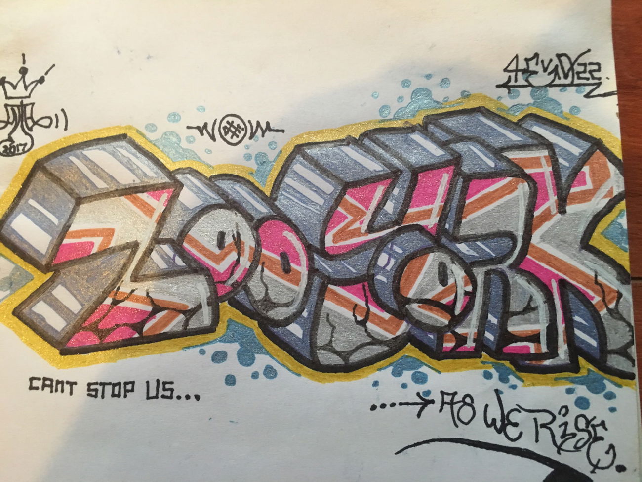 Graffiti Sketch in Shepparton - Photo by Verno