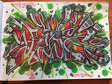 Graffiti Sketch in Shepparton - Photo by Verno (2017)