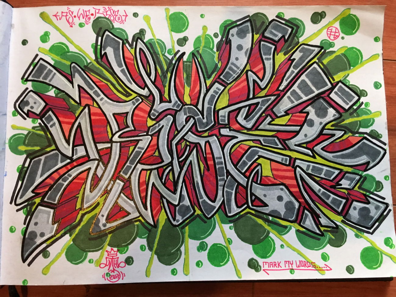 Graffiti Sketch in Shepparton - Photo by Verno (2017)