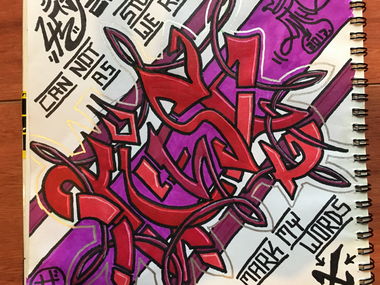 Graffiti Sketch in Shepparton - Photo by Verno (2017)