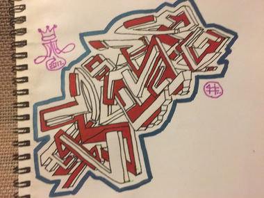 Graffiti Sketch in Shepparton - Photo by Verno