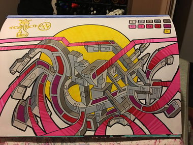 Graffiti Sketch in Shepparton - Photo by Verno (2017)