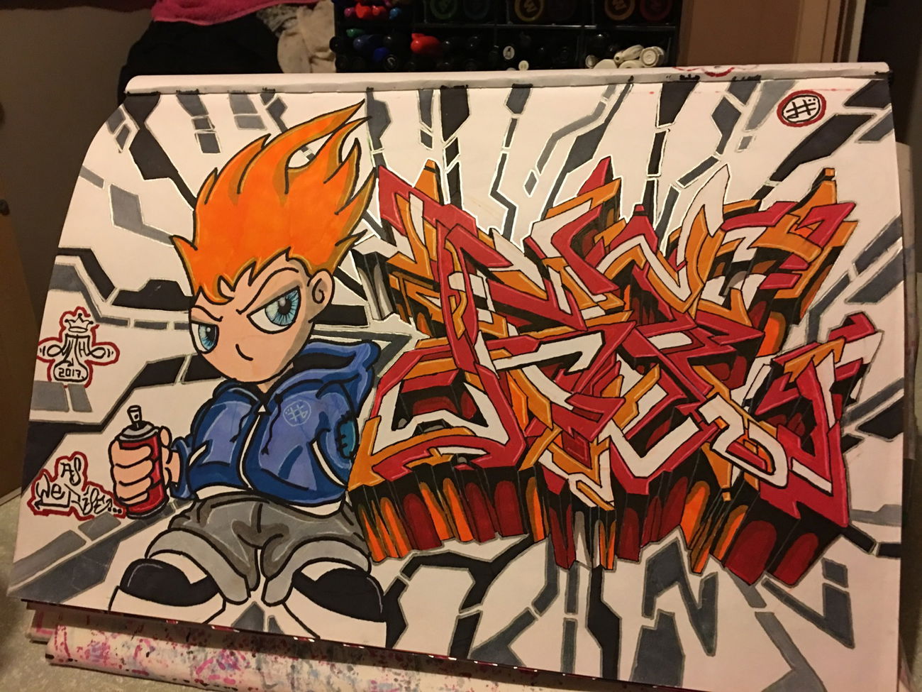 Graffiti Sketch in Shepparton - Photo by Verno (2017)