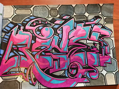 Graffiti Sketch in Shepparton - Photo by Verno (2017)