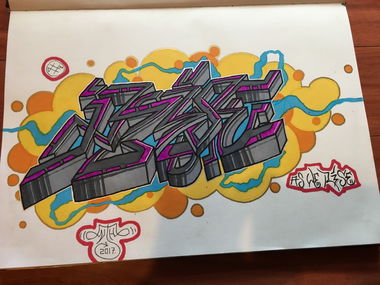 Graffiti Sketch in Shepparton - Photo by Verno (2017)