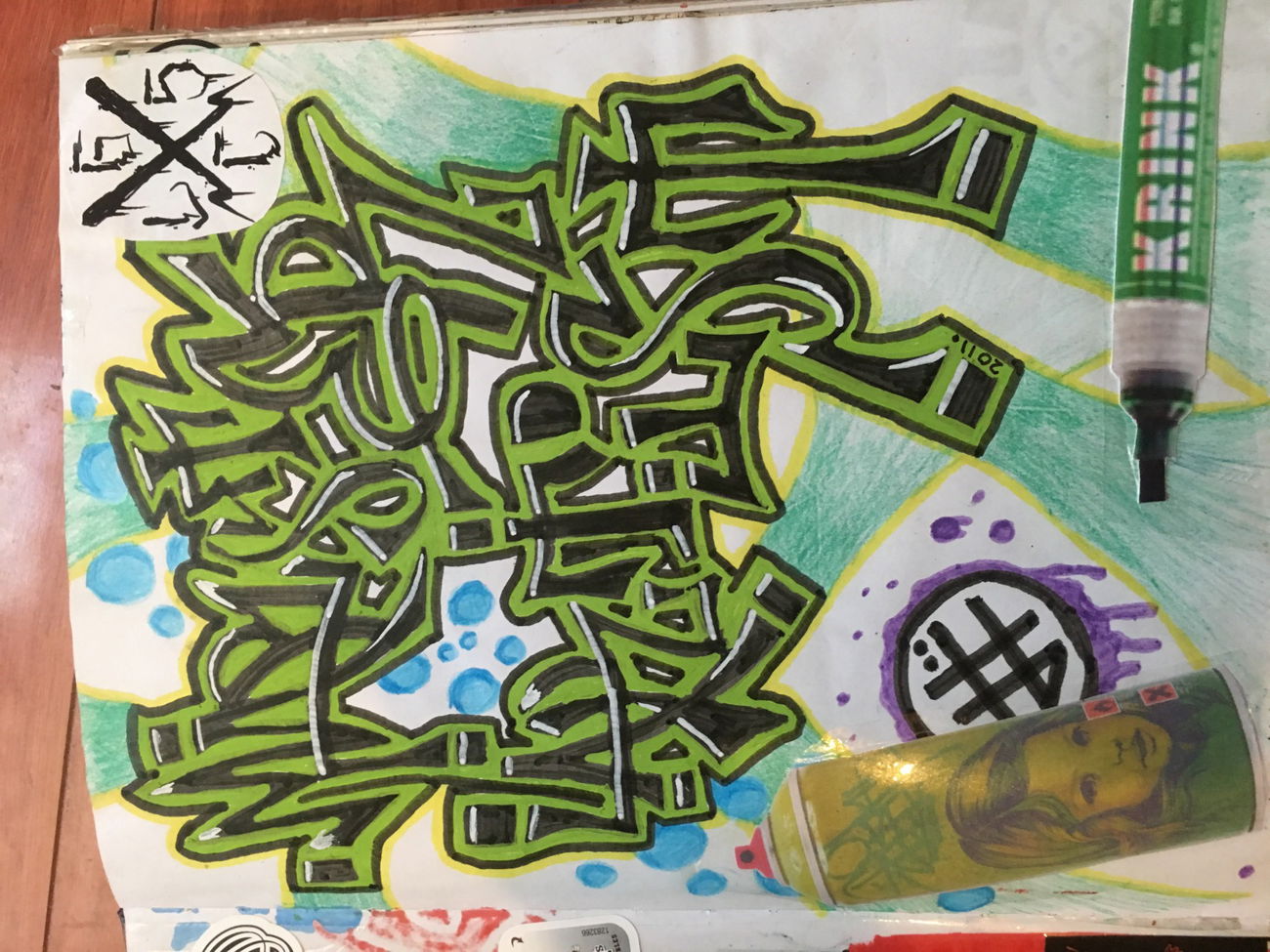 Graffiti Sketch in Shepparton - Photo by Verno
